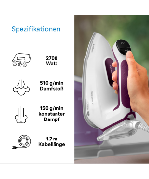 BRAUN CareStyle 7 IS 7262 GY Dampfbügelstation (2700 Watt, 7,5 bar)