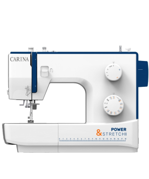 CARINA Carina Nähmaschine Power & Stretch II Nähmaschine (70 Watt, 4 Stufen)
