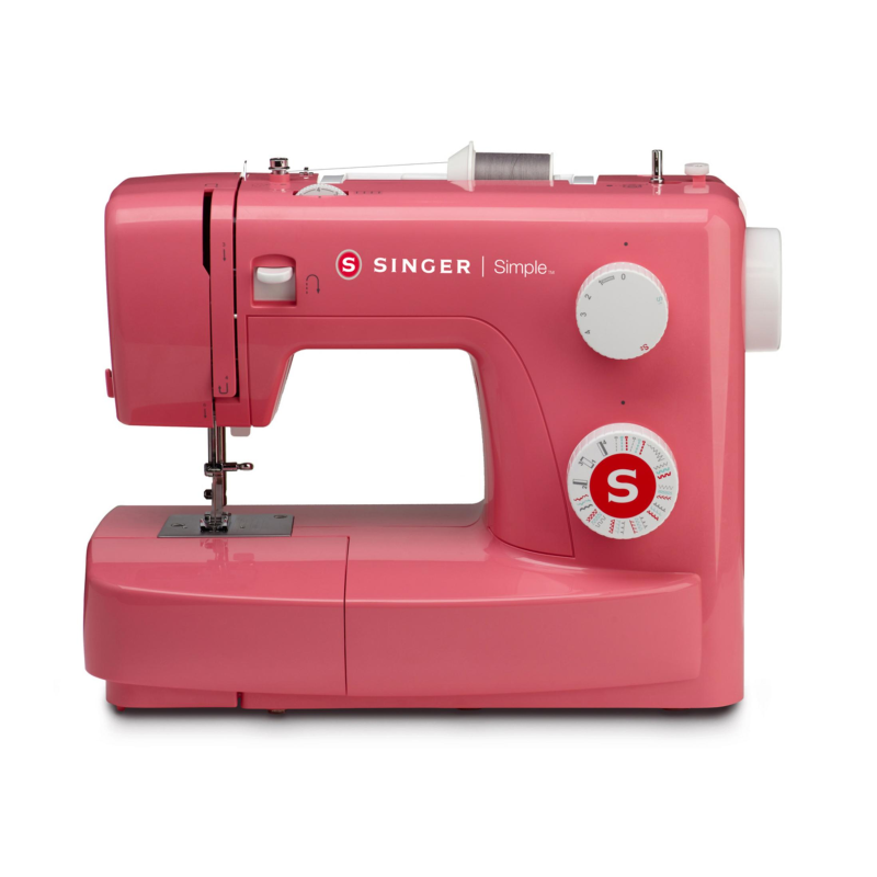 SINGER 3223 SIMPLE ROT Freiarm-Nähmaschine (85 Watt, 4-stufig)