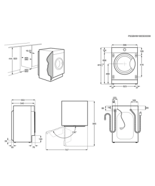AEG L7WEI7680 Serie 7000 mit DualSense Trommelsteuerung Waschtrockner (8 kg / 4 kg, 1551 U/Min.)