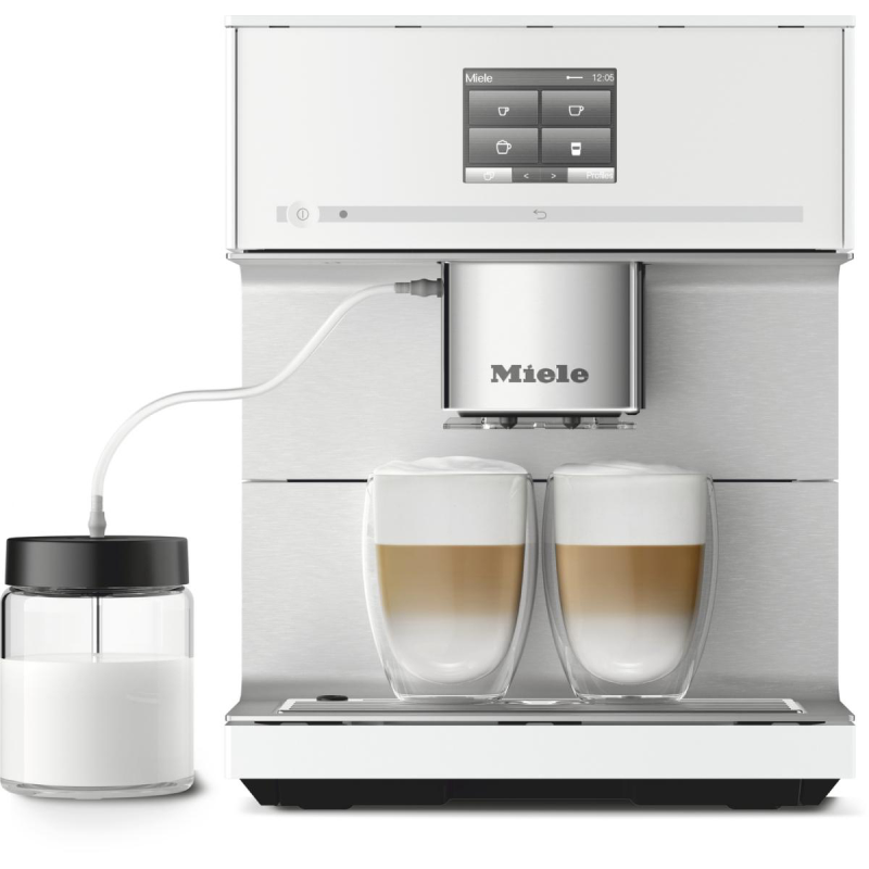 MIELE CM 7350 Kaffeevollautomat Brillantweiß, Einstellbar