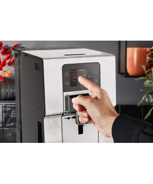 KRUPS EA877D Intuition Experience+ Kaffeevollautomat Schwarz/Silber