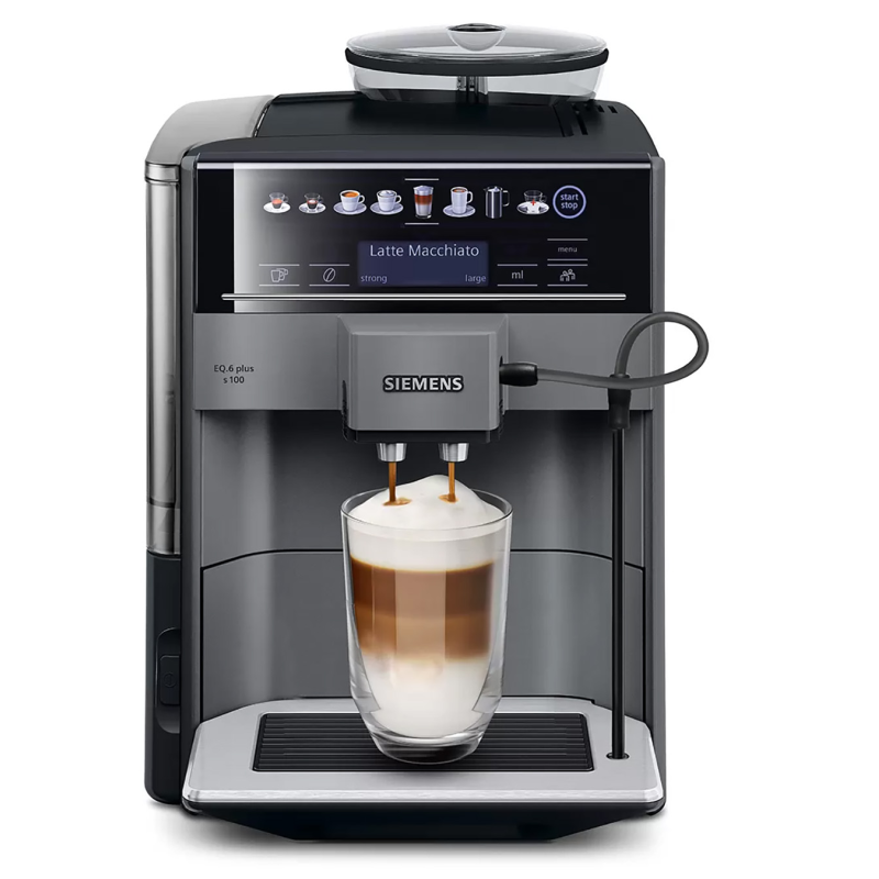 SIEMENS Espresso EQ.6 plus s100 Espressomaschine titan/schwarz