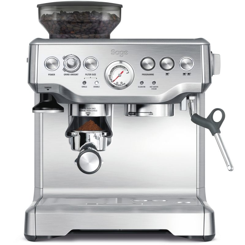 SAGE SES875BSS2EEU1A the Barista Express Espressomaschine Silber