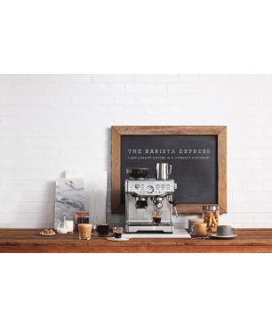 SAGE SES875BSS2EEU1A the Barista Express Espressomaschine Silber