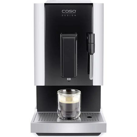 CASO Café Crema One - Design Kaffeevollautomat Schwarz, Silber