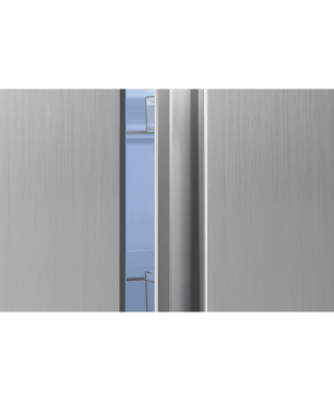 EXQUISIT SBS46-010F inoxlook Kühlgefrierkombination (289,13 kWh/Jahr, F, 1780 mm hoch, Edelstahloptik)