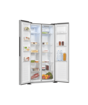 EXQUISIT SBS46-010F inoxlook Kühlgefrierkombination (289,13 kWh/Jahr, F, 1780 mm hoch, Edelstahloptik)