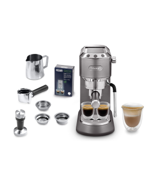DELONGHI Dedica Arte EC885.GY Espressomaschine Grau metallic