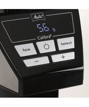 MELITTA 1027-01 E CALIBRA ELEK KAFFEEMUEHLE Kaffeemühle Schwarz/Edelstahl (160 Watt, Kegelmahlwerk aus Stahl)