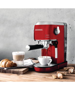 GASTROBACK 42719 Design Espresso Piccolo Espressomaschine Rot/Edelstahl