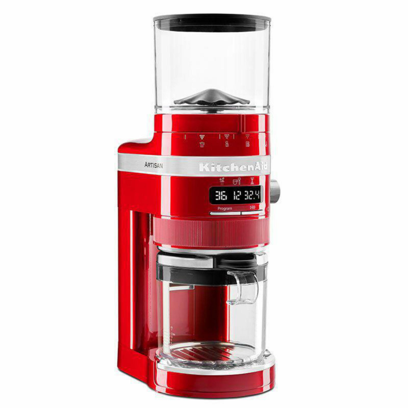 KITCHENAID 5KCG8433ECA ARTISAN LIEBESAPFELROT Kaffeemühle Liebesapfelrot (150 Watt, Mahlkegel aus Edelstahl)