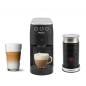 FREEJOY Multi Function 4 in 1 und Milchschäumer Kapselmaschine Schwarz/Silber