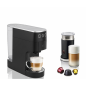 FREEJOY Multi Function 4 in 1 und Milchschäumer Kapselmaschine Schwarz/Silber
