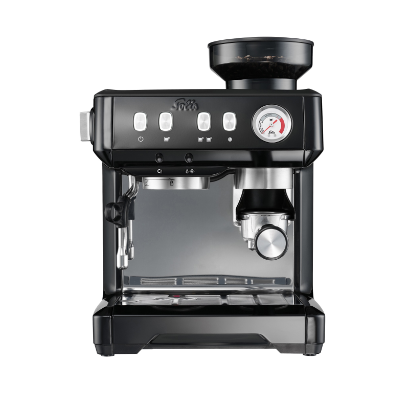 SOLIS OF SWITZERLAND 1018 Grind & Infuse Compact Espressomaschine Espressomaschine | Bohnenmühle | Teemaschine | Milchaufschäu