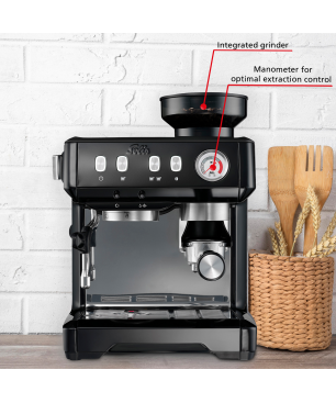 SOLIS OF SWITZERLAND 1018 Grind & Infuse Compact Espressomaschine Espressomaschine | Bohnenmühle | Teemaschine | Milchaufschäu