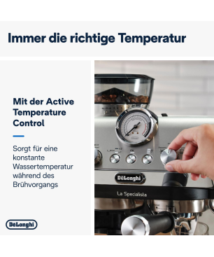DELONGHI La Specialista Arte EC9155.MB Espressomaschine Edelstahl/Schwarz