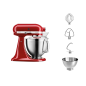 KITCHENAID Artisan 4,8 Liter - 5KSM185PSEER Küchenmaschine Empire Rot (300 Watt)