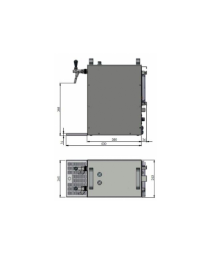 ICH-ZAPFE Kontakt 155/R Green Line - Bierzapfanlage 2- leitig Trockenkühlgerät aus Edelstahl, 160 Liter/h Zapfanlage