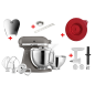 KITCHENAID 5KSM185PSEAC inkl. Edelstahlrührelmenten und 4 Zubehöre Küchenmaschine IMPERIAL GREY (300 Watt)