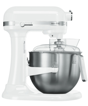 KITCHENAID 5KSM7591XEWH Heavy Duty Küchenmaschine Weiß (Rührschüsselkapazität: 6,9 Liter, 500 Watt)