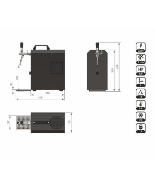 ICH-ZAPFE Set - Zapfanlage JET 30, 1- leitig, 5 L/h - Zapfkopf: ohne - Set Zapfanlage 23935