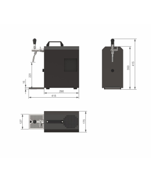 ICH-ZAPFE Set - Zapfanlage JET 30, 1- leitig, 5 L/h - Zapfkopf: ohne - Set Zapfanlage 23935