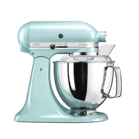 KITCHENAID Artisan 4,8 Liter - 5KSM175PSEIC Sparset inkl. 4 Zubehöre Küchenmaschine Eisblau (Rührschüsselkapazität: 4,8 Liter,