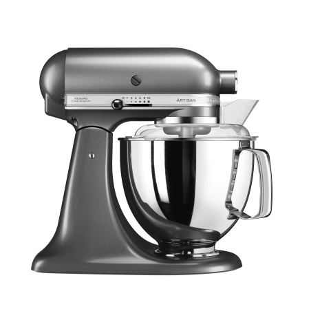 KITCHENAID 5KSM175PSEMS Küchenmaschine Medallion Silber (Rührschüsselkapazität: 4,8 Liter, 300 Watt)