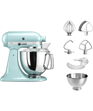 KITCHENAID 5KSM175PCEIC Artisan Küchenmaschine Eisblau (Rührschüsselkapazität: 4,8 Liter, 300 Watt)