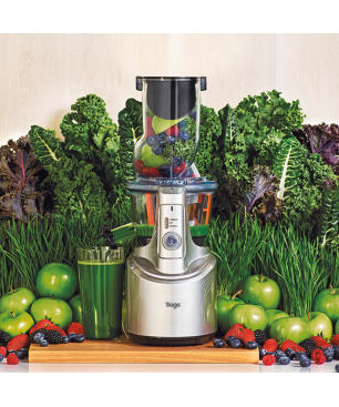 SAGE SJS700SIL4EEU1 The Big Squeeze Entsafter 240 Watt, Silber/Transparent
