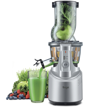 SAGE SJS700SIL4EEU1 The Big Squeeze Entsafter 240 Watt, Silber/Transparent