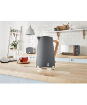 SWAN Nordic STRP1061GRYNEU Set Toaster und Wasserkocher Grau (900 Watt, Schlitze: 4)