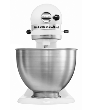 KITCHENAID Classic 5K45SSE Küchenmaschinen weiß (Rührschüsselkapazität: 4,3 Liter, 250 Watt)