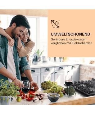 KLARSTEIN Ignito Max 4 Gaskochfeld (Kochfelder: 4)