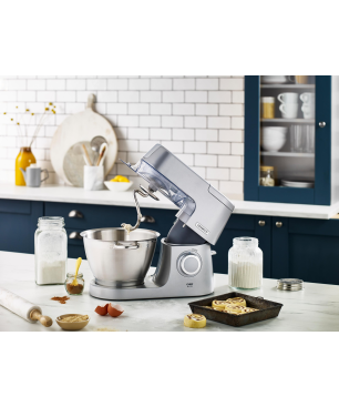KENWOOD KVC 5391 S CHEF ELITE Küchenmaschine Silber/Edelstahl (Rührschüsselkapazität: 4,6 Liter, 1200 Watt)