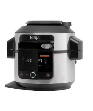 NINJA OL550EU Foodi 11-in-1 SmartLid Multikocher Stainless Steel/Black (Rührschüsselkapazität: 6 Liter, 1460 Watt)