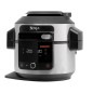 NINJA OL550EU Foodi 11-in-1 SmartLid Multikocher Stainless Steel/Black (Rührschüsselkapazität: 6 Liter, 1460 Watt)