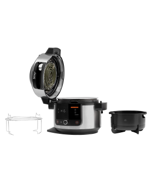NINJA OL550EU Foodi 11-in-1 SmartLid Multikocher Stainless Steel/Black (Rührschüsselkapazität: 6 Liter, 1460 Watt)