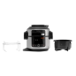 NINJA OL550EU Foodi 11-in-1 SmartLid Multikocher Stainless Steel/Black (Rührschüsselkapazität: 6 Liter, 1460 Watt)