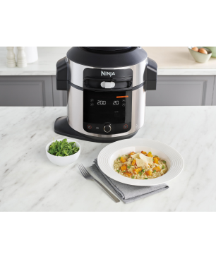 NINJA OL550EU Foodi 11-in-1 SmartLid Multikocher Stainless Steel/Black (Rührschüsselkapazität: 6 Liter, 1460 Watt)