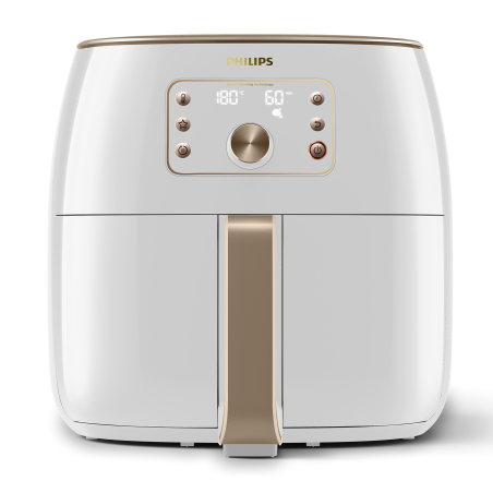 PHILIPS HD9870/20 Premium Airfryer XXL Smart Sensing 7.3L Heißluftfritteuse 2225 Watt Weiß/Champagner