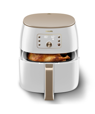 PHILIPS HD9870/20 Premium Airfryer XXL Smart Sensing 7.3L Heißluftfritteuse 2225 Watt Weiß/Champagner