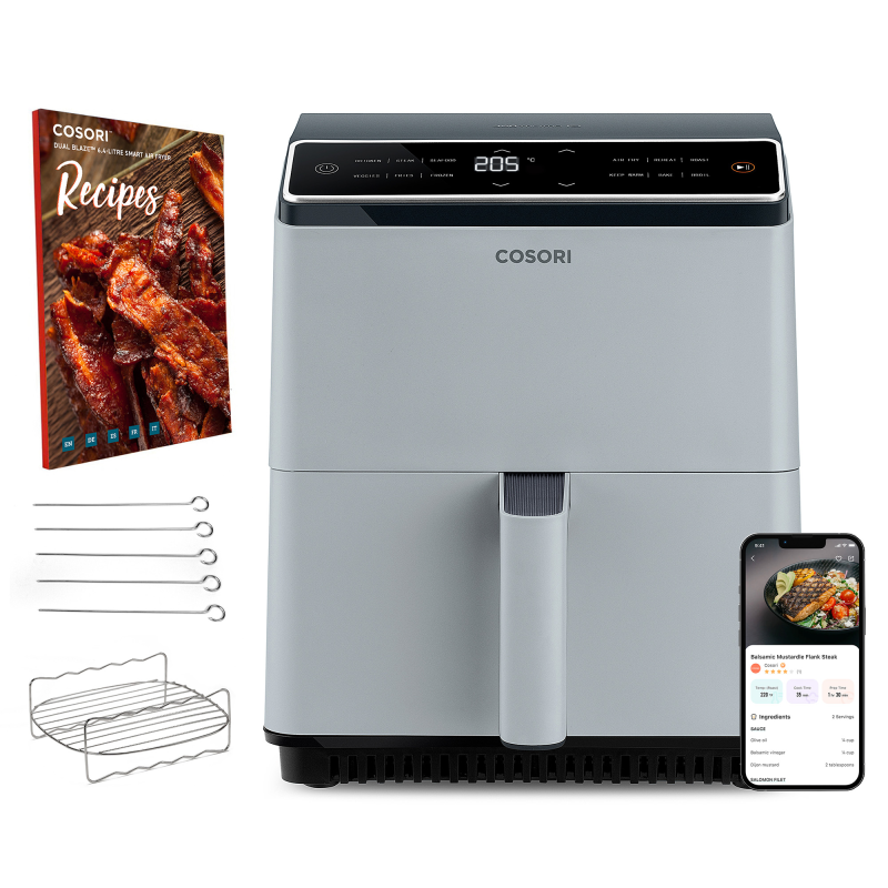 COSORI Dual Blaze Heißluftfritteuse 1700 Watt grau