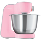 BOSCH MUM 58 K 20 CREATIONLINE UNIVERSAL Küchenmaschine Gentle Pink/Silber (Rührschüsselkapazität: 3,9 Liter, 1000 Watt)