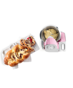 BOSCH MUM 58 K 20 CREATIONLINE UNIVERSAL Küchenmaschine Gentle Pink/Silber (Rührschüsselkapazität: 3,9 Liter, 1000 Watt)