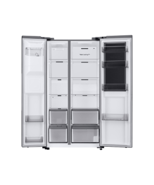 SAMSUNG RH68B8821B1/EG Side-by-Side (E, 1780 mm hoch, Premium Black Steel/Urban Silver)