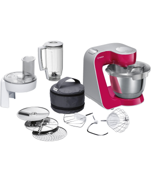 BOSCH MUM 58420 Küchenmaschine Red Diamond (Rührschüsselkapazität: 3,9 Liter, 1000 Watt)