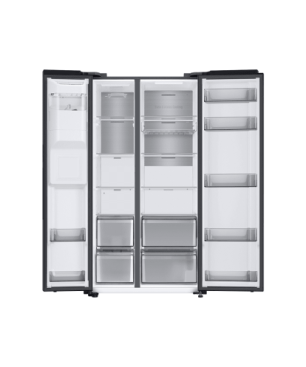 SAMSUNG RH68B8821B1/EG Side-by-Side (E, 1780 mm hoch, Premium Black Steel/Urban Silver)