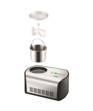 UNOLD One Eismaschine (135 Watt, Edelstahl/Schwarz)